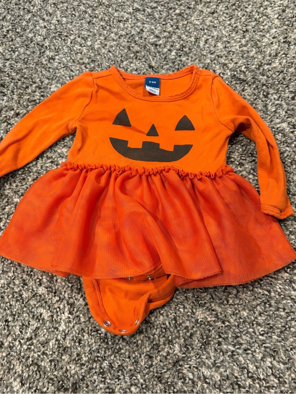 Jack o lantern Halloween dress | 3-6 months